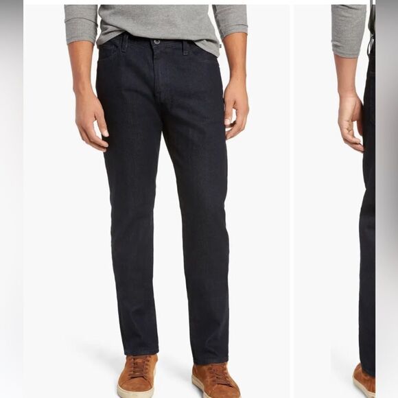 AG Men’s The Graduate Dark Gray Jeans Slim Straight Leg With Stretch 32R NWT - Picture 1 of 12